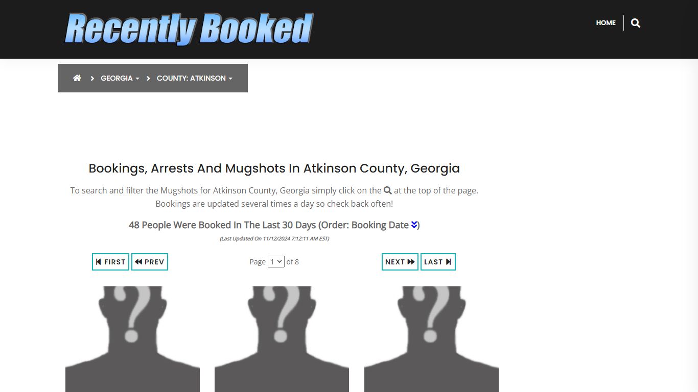 Bookings, Arrests and Mugshots in Atkinson County, Georgia