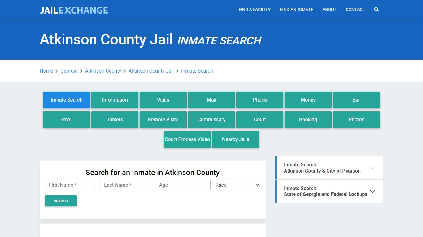 Atkinson County Jail, GA Inmate Search: Roster & Mugshots