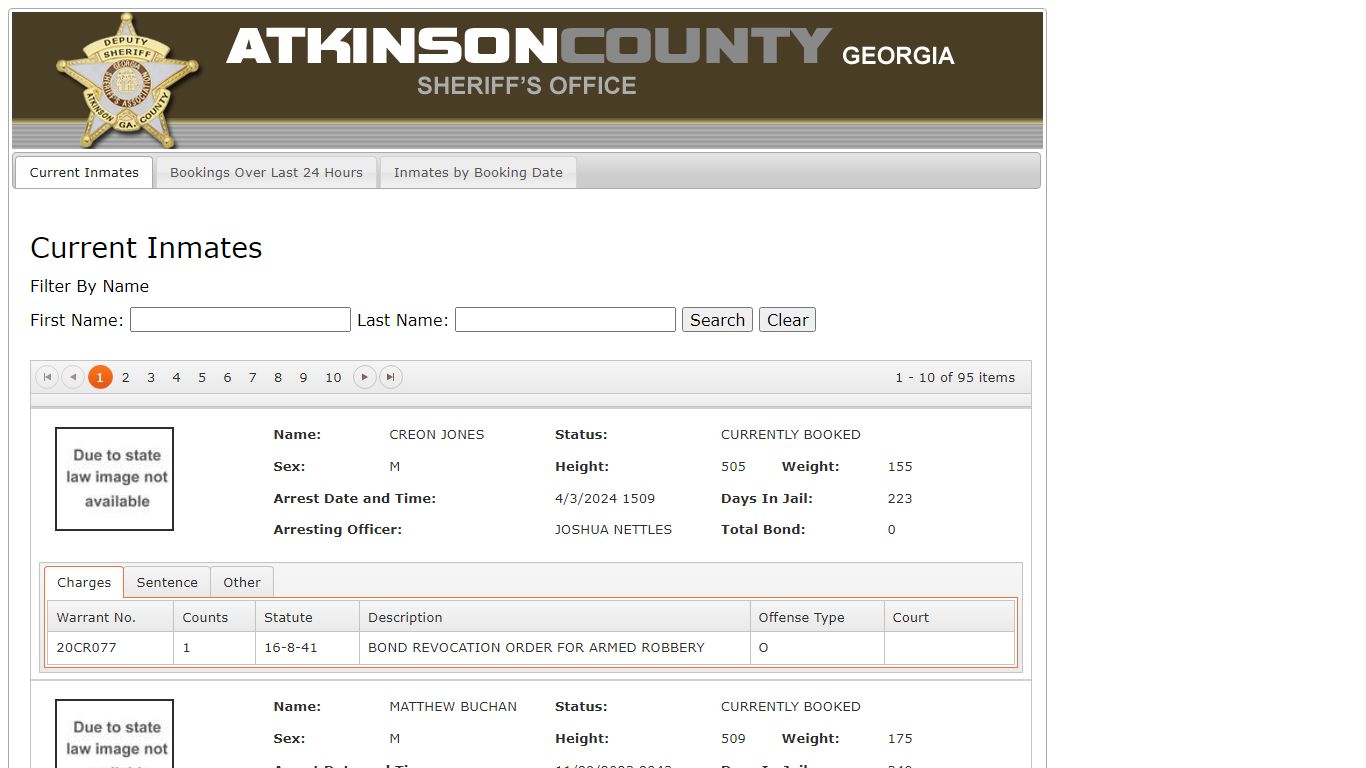 Inmate Information